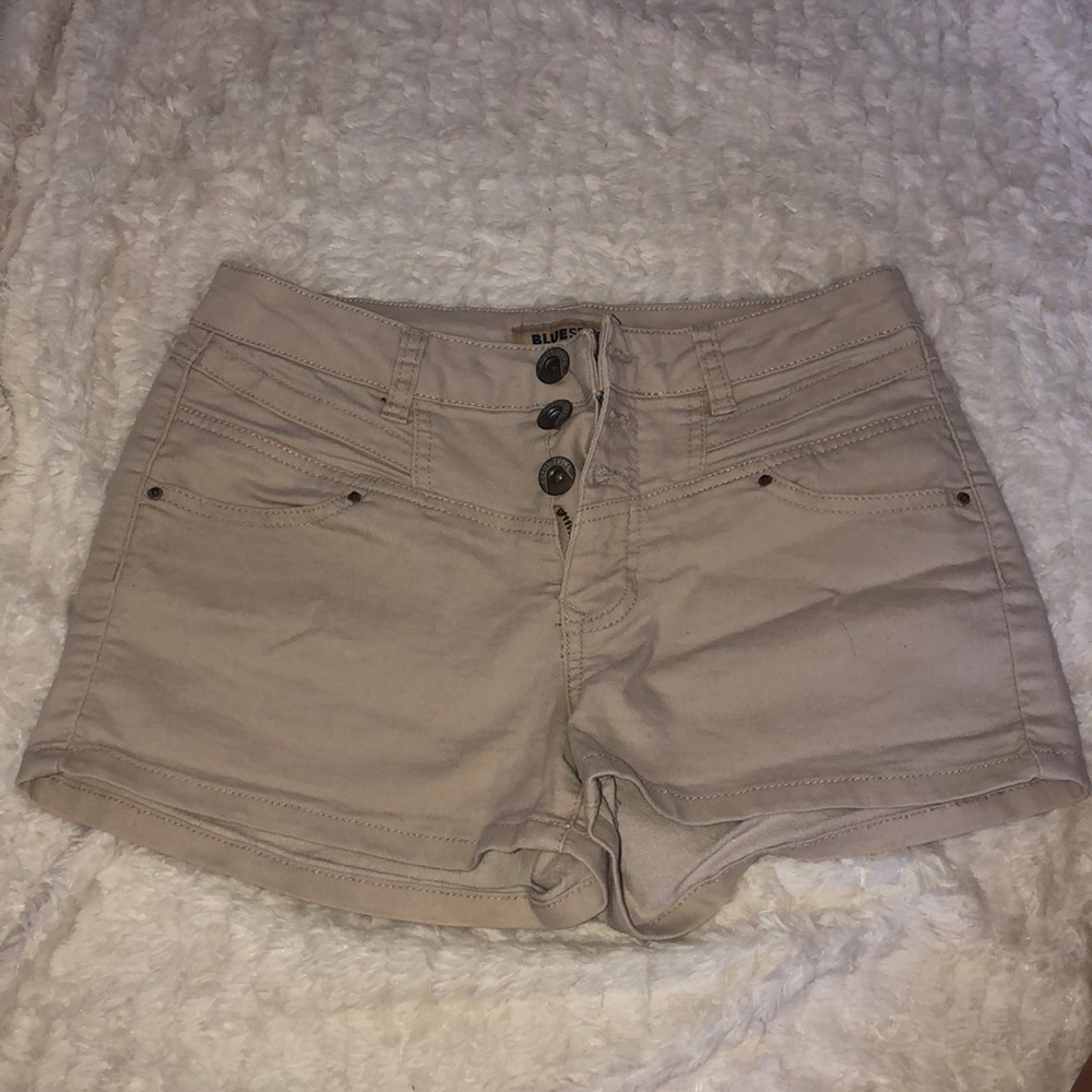 Tan high waisted shorts. Size 7.